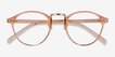 Chillax Clear Melon MetalEyeglass Frames from EyeBuyDirect, Closed View