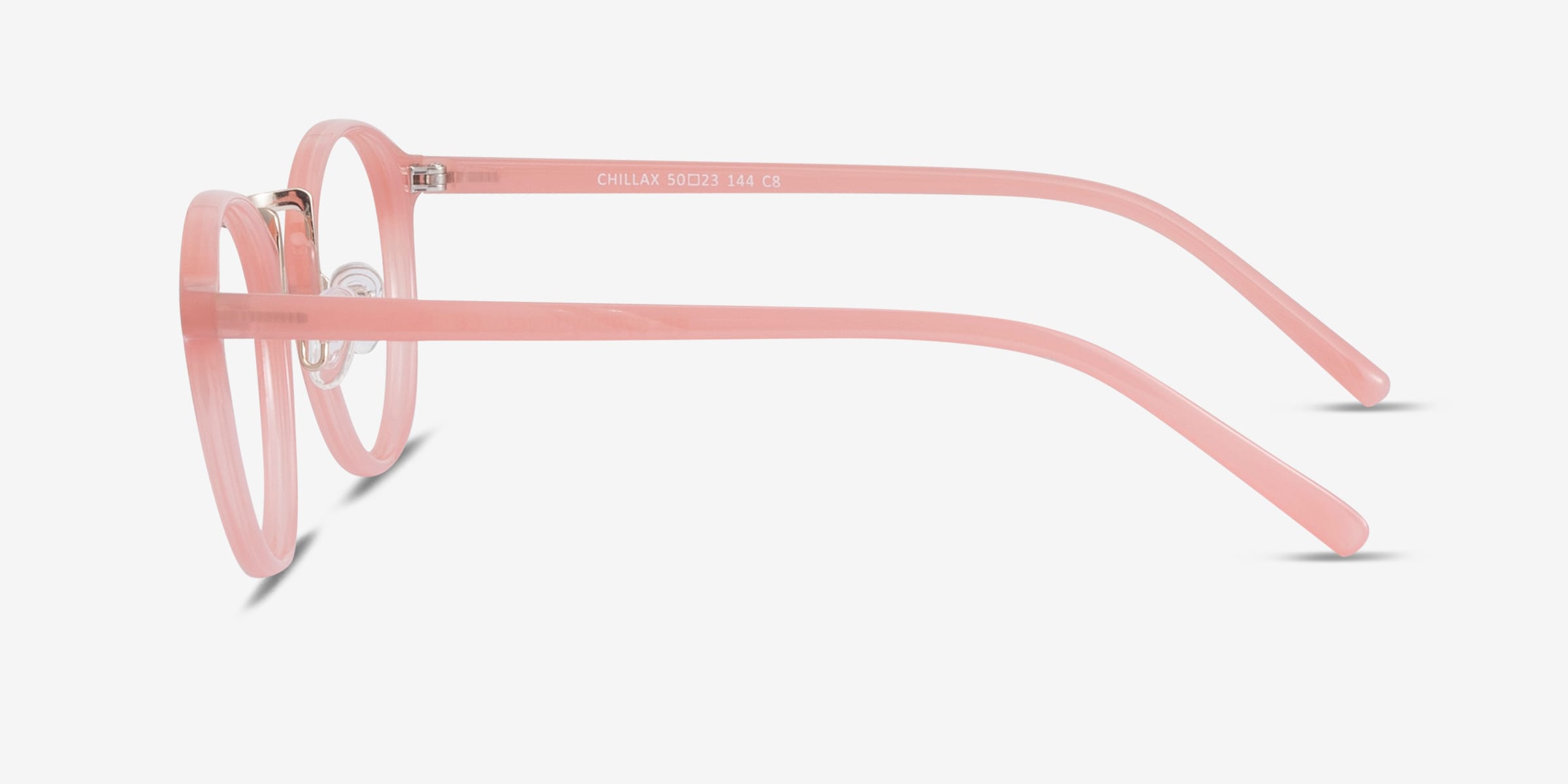 coral eyeglasses