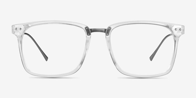 Forte Clear Plastic-metalEyeglass Frames from EyeBuyDirect, Front View
