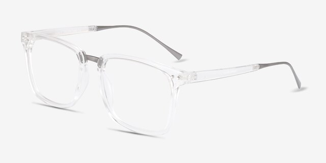 Forte Clear Plastic-metalEyeglass Frames from EyeBuyDirect, Angle View