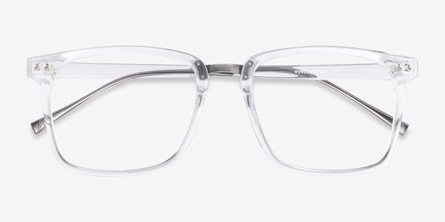 Forte Clear Plastic-metalEyeglass Frames from EyeBuyDirect, Closed View
