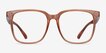 Piano Brown PlasticEyeglass Frames from EyeBuyDirect, Front View