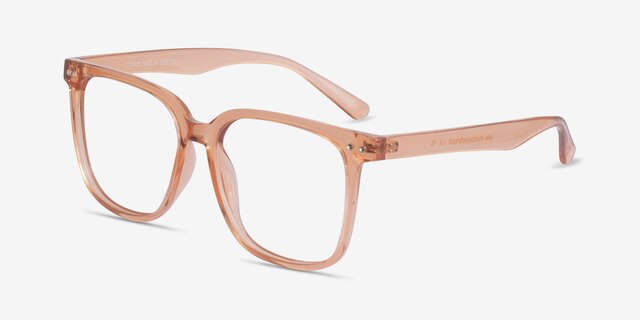 Piano Brown PlasticEyeglass Frames from EyeBuyDirect, Angle View