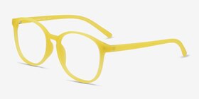 Dutchess Jaune Plastique Montures de lunettes de vue d'EyeBuyDirect, Vue d'Angle