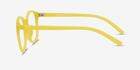 Dutchess Jaune Plastique Montures de lunettes de vue d'EyeBuyDirect, Vue de Côté