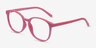 Dutchess Neon Pink PlasticEyeglass Frames from EyeBuyDirect, Angle View
