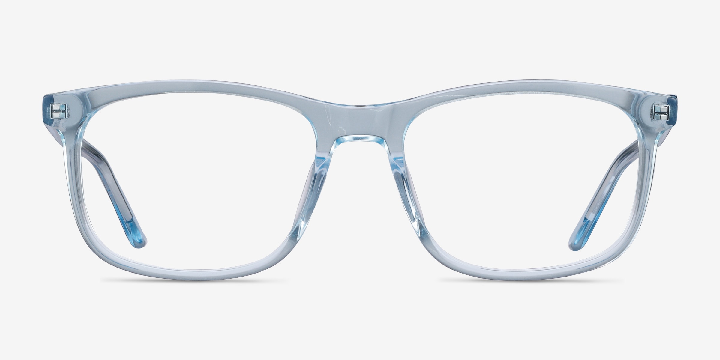 translucent blue glasses