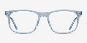 Ballast Clear Blue Acétate Montures de lunettes de vue d'EyeBuyDirect, Vue de Face