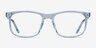 Ballast Clear Blue AcetateEyeglass Frames from EyeBuyDirect, Front View