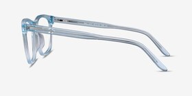 Ballast Clear Blue Acétate Montures de lunettes de vue d'EyeBuyDirect, Vue de Côté