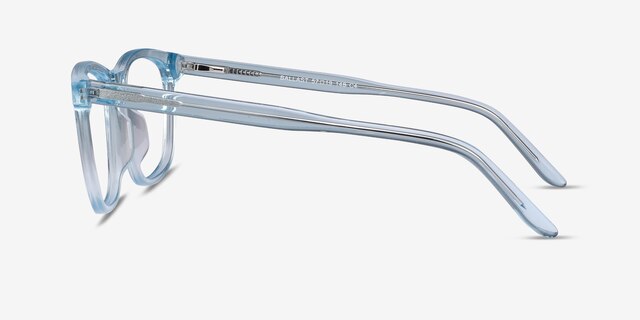 Ballast Clear Blue AcetateEyeglass Frames from EyeBuyDirect, Side View