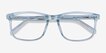 Ballast Clear Blue AcetateEyeglass Frames from EyeBuyDirect, Closed View