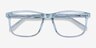 Ballast Clear Blue AcetateEyeglass Frames from EyeBuyDirect, Closed View