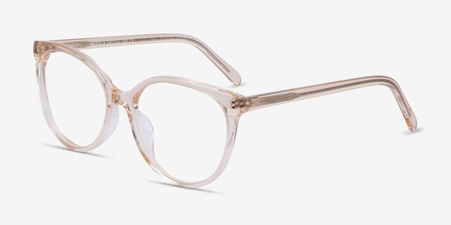 Nala Clear Melon AcetateEyeglass Frames from EyeBuyDirect, Angle View