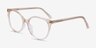 Nala Clear Melon AcetateEyeglass Frames from EyeBuyDirect, Angle View