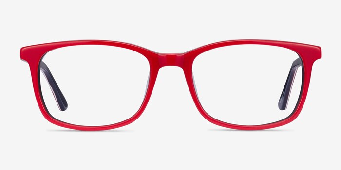 July Red & Navy Acetate Eyeglass Frames from EyeBuyDirect