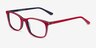July Red & Navy AcetateEyeglass Frames from EyeBuyDirect, Angle View