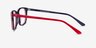 July Red & Navy AcetateEyeglass Frames from EyeBuyDirect, Side View