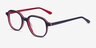 States Navy & Red AcetateEyeglass Frames from EyeBuyDirect, Angle View