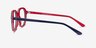 States Navy & Red AcetateEyeglass Frames from EyeBuyDirect, Side View