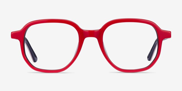 States Red & Navy AcetateEyeglass Frames from EyeBuyDirect, Front View
