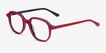 States Red & Navy AcetateEyeglass Frames from EyeBuyDirect, Angle View