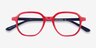 States Red & Navy AcetateEyeglass Frames from EyeBuyDirect, Closed View