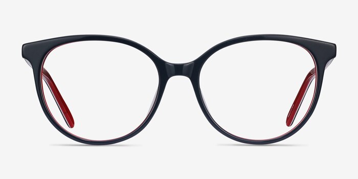 Patriot Navy & Red Acétate Montures de lunettes de vue d'EyeBuyDirect