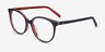 Patriot Navy & Red AcetateEyeglass Frames from EyeBuyDirect, Angle View