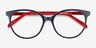 Patriot Navy & Red AcetateEyeglass Frames from EyeBuyDirect, Closed View