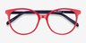Patriot Red & Navy AcetateEyeglass Frames from EyeBuyDirect, Closed View