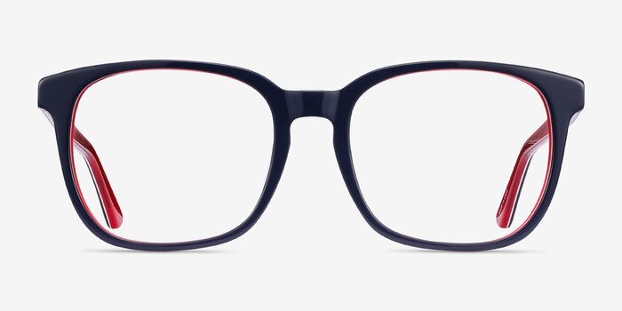 Firework Navy & Red Acetate Eyeglass Frames from EyeBuyDirect