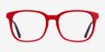 Firework Red & Navy AcetateEyeglass Frames from EyeBuyDirect, Front View