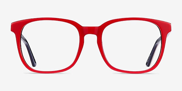 Firework Red & Navy Acétate Montures de lunettes de vue