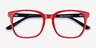 Firework Red & Navy AcetateEyeglass Frames from EyeBuyDirect, Closed View