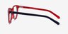Tradition Navy & Red AcetateEyeglass Frames from EyeBuyDirect, Side View