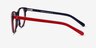 Tradition Red & Navy AcetateEyeglass Frames from EyeBuyDirect, Side View