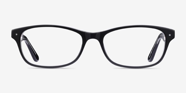 Kedah Black AcetateEyeglass Frames from EyeBuyDirect, Front View