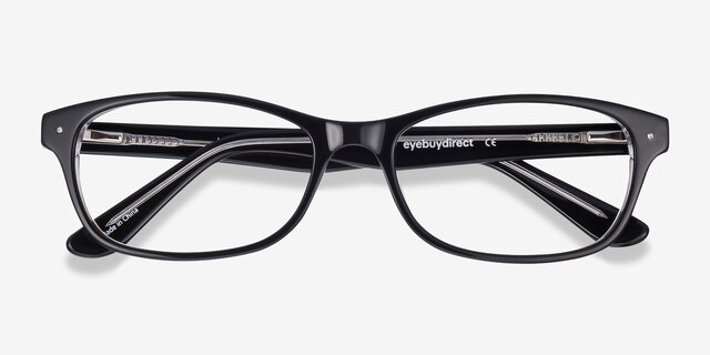 Kedah Black AcetateEyeglass Frames from EyeBuyDirect, Closed View