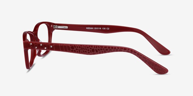 Kedah Burgundy AcetateEyeglass Frames from EyeBuyDirect, Side View