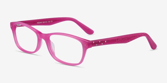 Kedah Pink AcetateEyeglass Frames from EyeBuyDirect, Angle View
