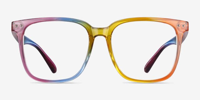Freedom Rainbow PlasticEyeglass Frames from EyeBuyDirect, Front View