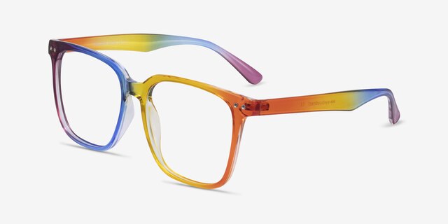 Freedom Rainbow PlasticEyeglass Frames from EyeBuyDirect, Angle View