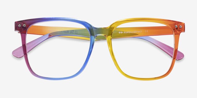 Freedom Rainbow PlasticEyeglass Frames from EyeBuyDirect, Closed View