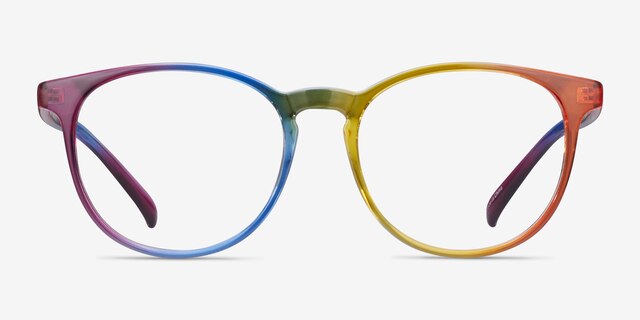 Rainbow Arc-en-ciel PlastiqueMontures de lunettes de vue d'EyeBuyDirect, Vue de Face