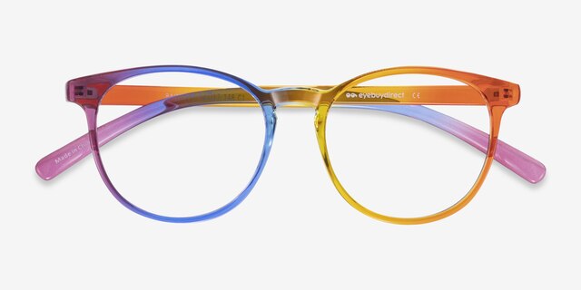 Rainbow Arc-en-ciel PlastiqueMontures de lunettes de vue d'EyeBuyDirect, Vue Rapprochée