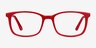 Equality Red AcetateEyeglass Frames from EyeBuyDirect, Front View
