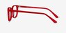 Equality Red AcetateEyeglass Frames from EyeBuyDirect, Side View