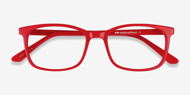 Equality Red AcetateEyeglass Frames from EyeBuyDirect, Closed View