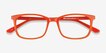 Equality Orange AcetateEyeglass Frames from EyeBuyDirect, Closed View